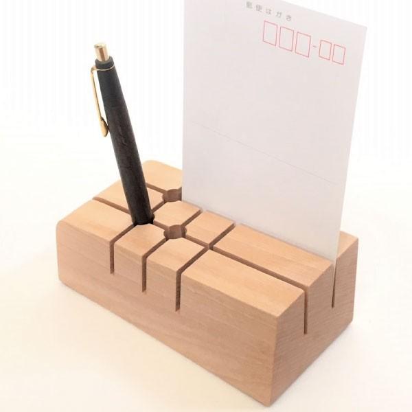 ペンスタンド カードスタンド 木製 ペン立て おしゃれ 日本製 ペン立て 