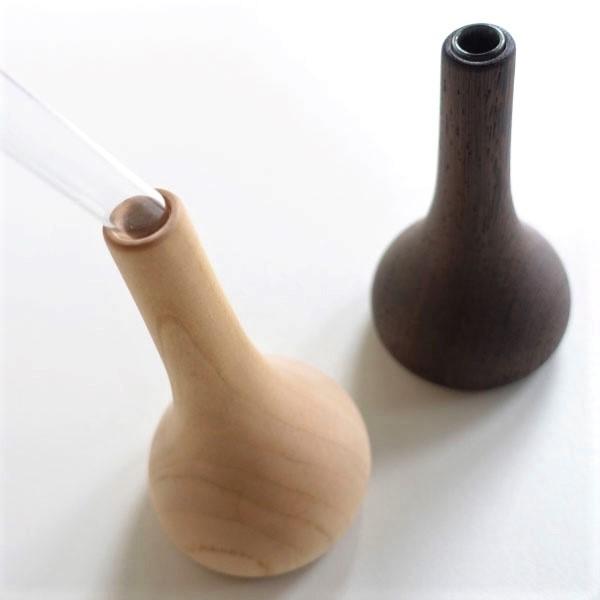 一輪挿し おしゃれ 木製 かわいい 日本製 ガラス 花瓶 テーブル 卓上