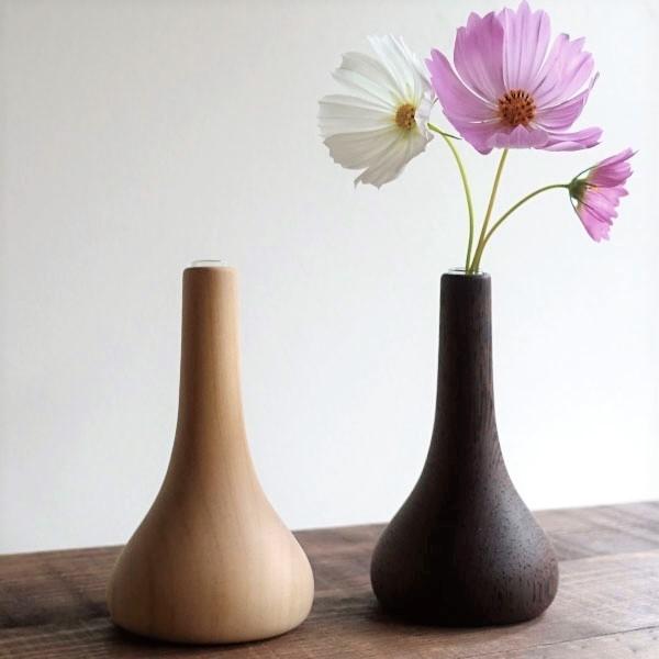 一輪挿し おしゃれ 木製 かわいい 日本製 ガラス 花瓶 テーブル