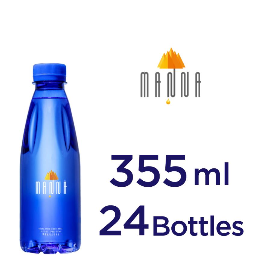 MANNA ナチュラルミネラルウォーター 355ml 24本【軟水・重炭酸塩・シリカ・pH8.4・弱アルカリ性】モンドセレクション最高金賞 ドバイ万博公認飲料 | 