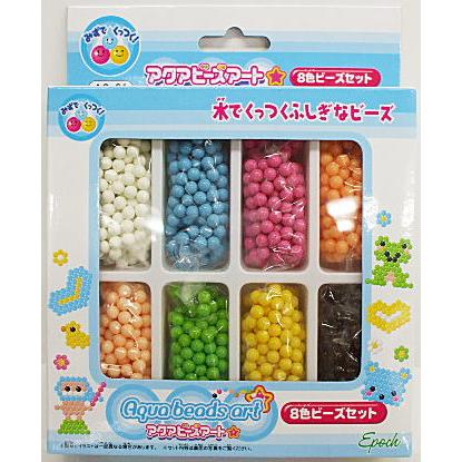 アクアビーズアート 8色ビーズセット : 4905040851505 : おもちゃの 