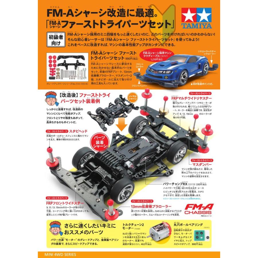 ミニ四駆GP514 FM-Aシャーシ ファーストトライパーツセット