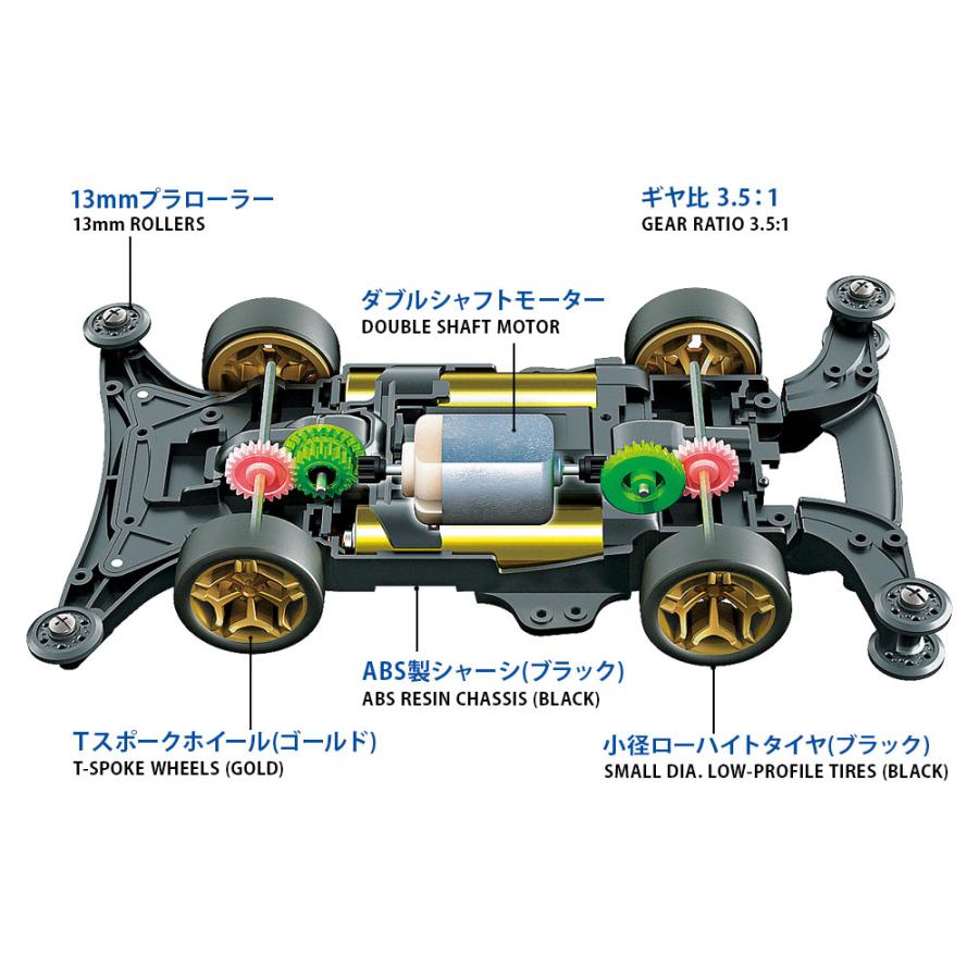 ミニ四駆 ライザン（MEシャーシ）タミヤミニ四駆 18663 : おもちゃの