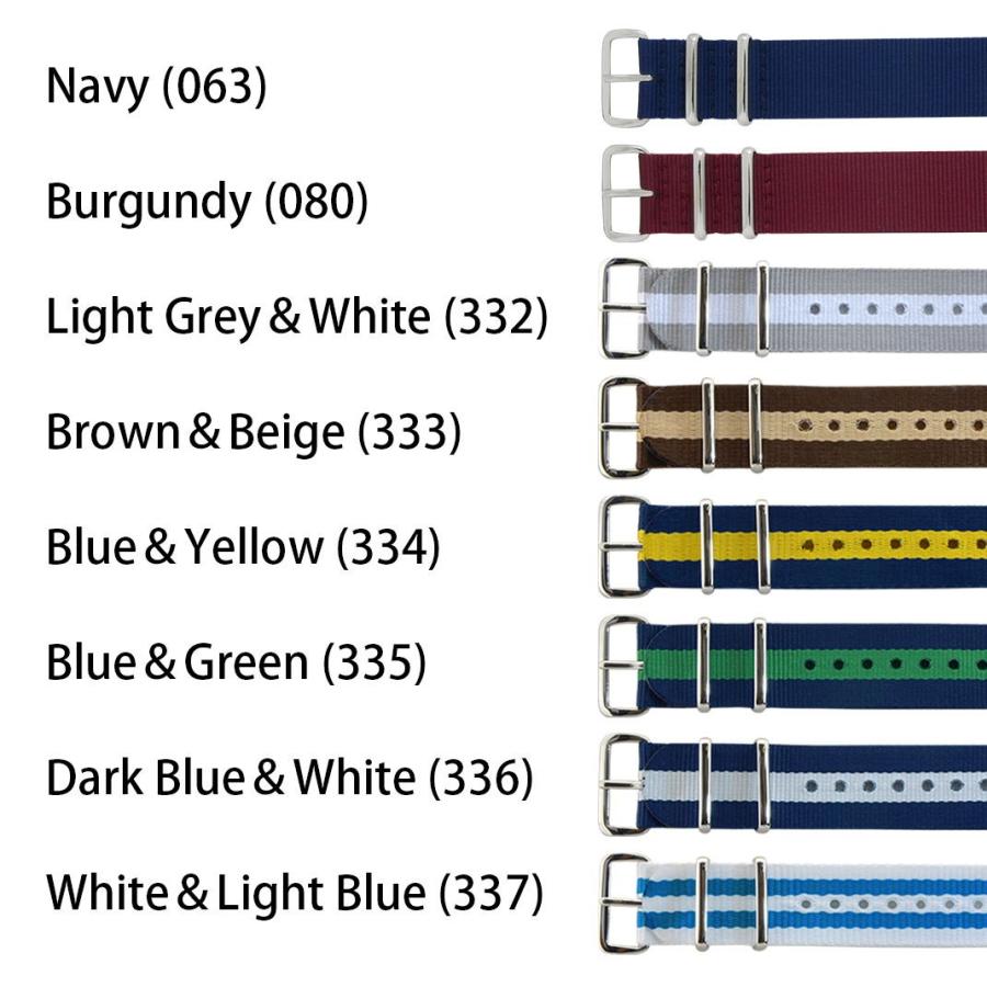 CASSIS 腕時計ベルト バンド ナイロン TYPE NATO T 18mm 20mm 22mm