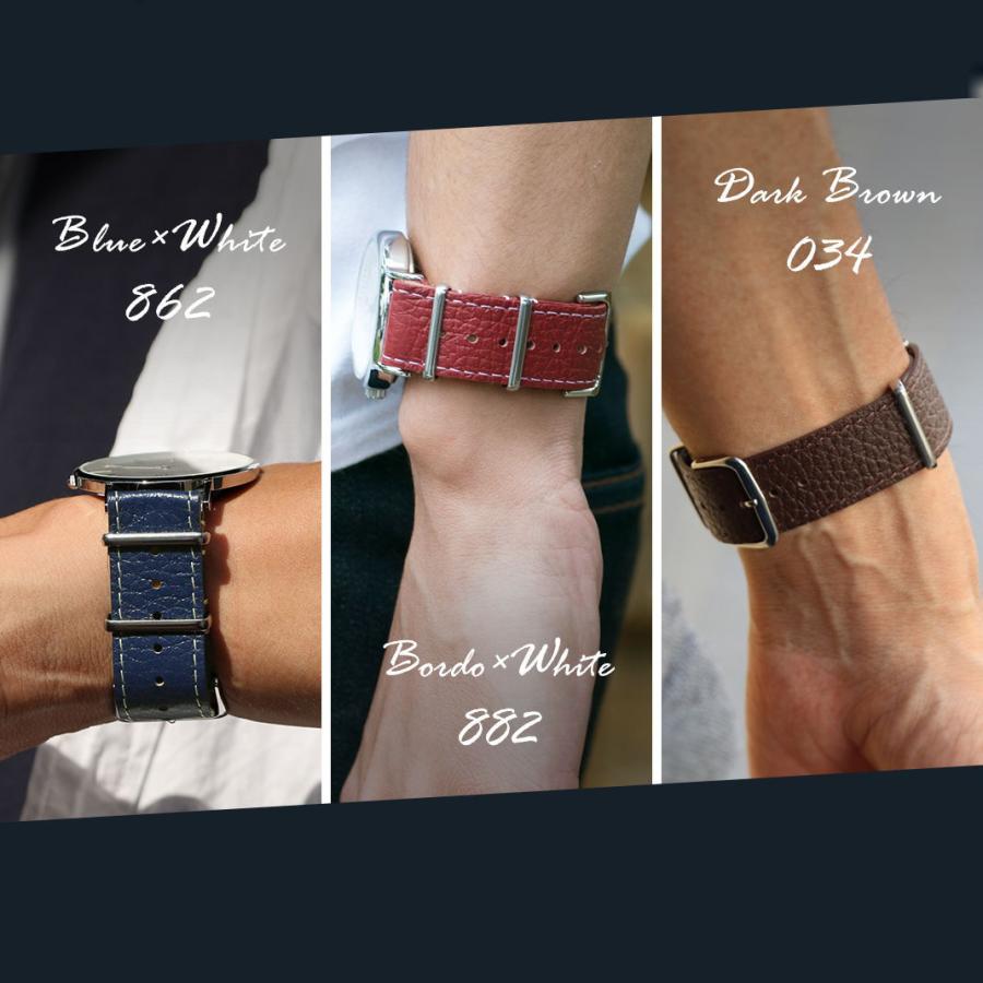 CASSIS（カシス） 腕時計ベルト バンド カーフレザー 引き通し 本革