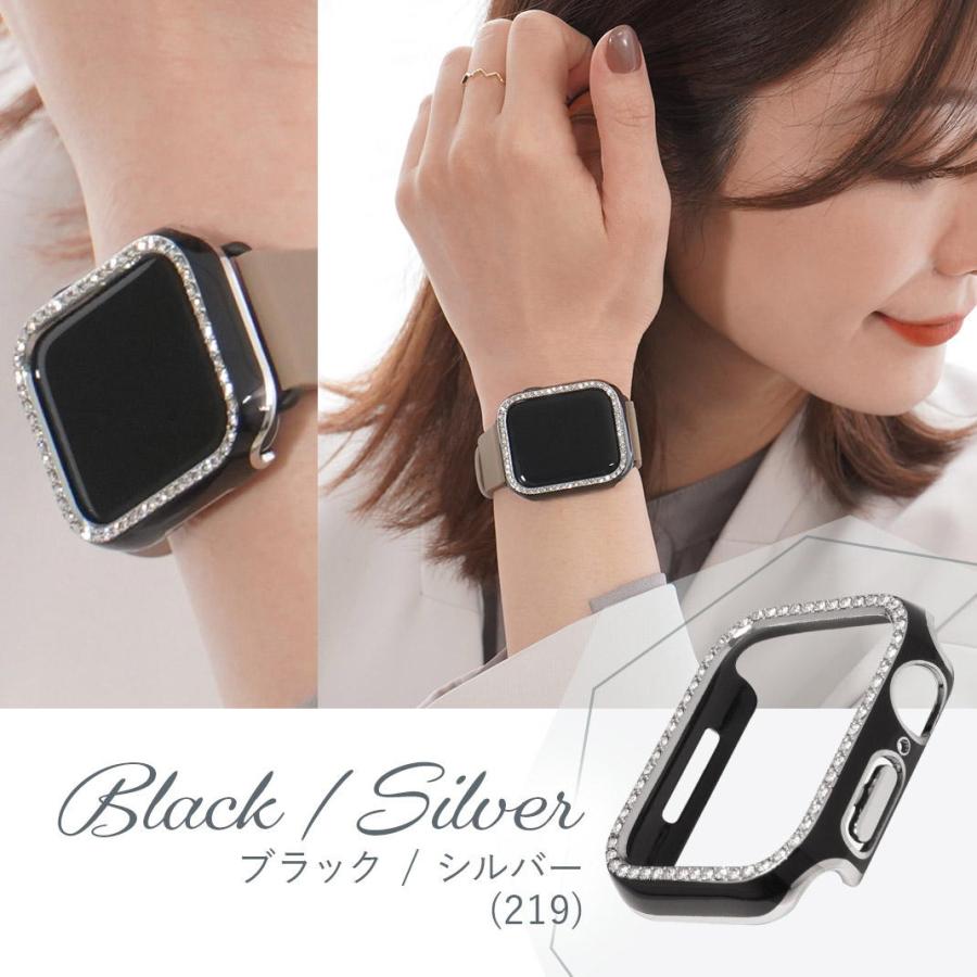 アップルウォッチ カバー ケース ラインストーン Apple Watch series 9 8 7 6 SE 5 4 保護 ハード 耐衝撃 40mm 41mm 44mm 45mm レディース かわいい おしゃれ | Apple Watch | 13