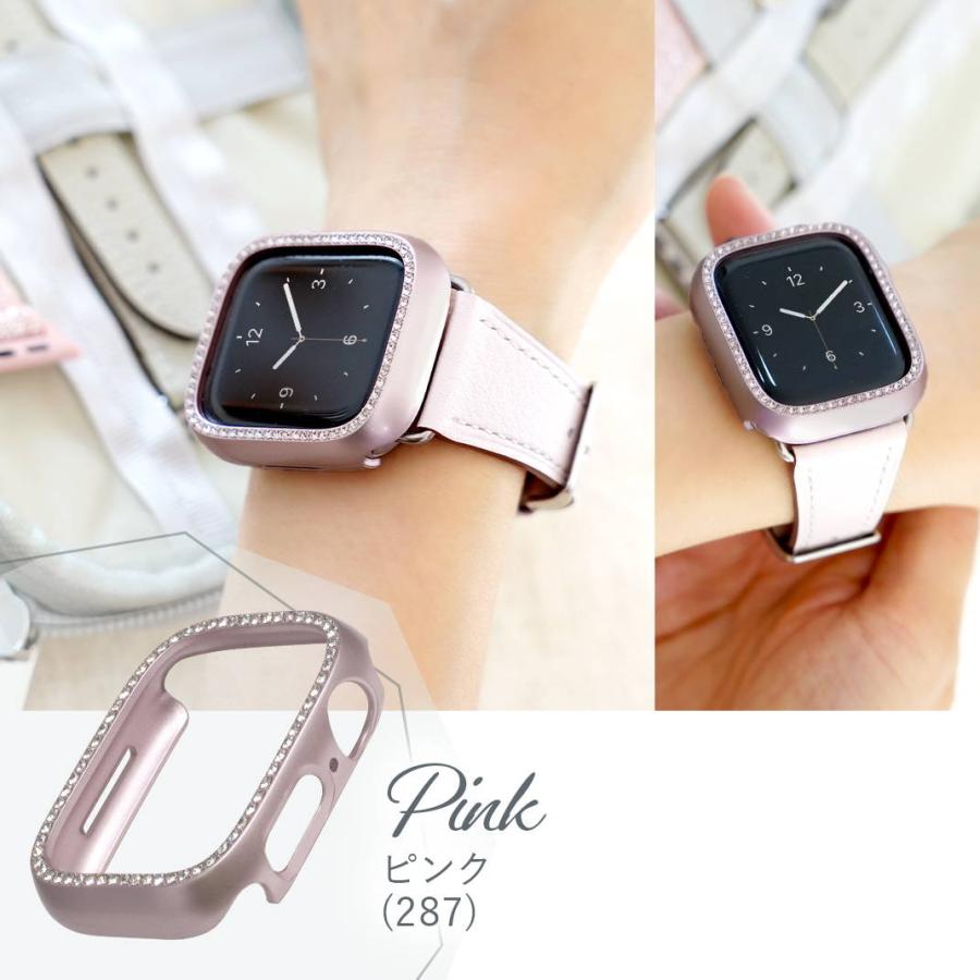 アップルウォッチ カバー ケース ラインストーン Apple Watch series 9 8 7 6 SE 5 4 保護 ハード 耐衝撃 40mm 41mm 44mm 45mm レディース かわいい おしゃれ | Apple Watch | 06