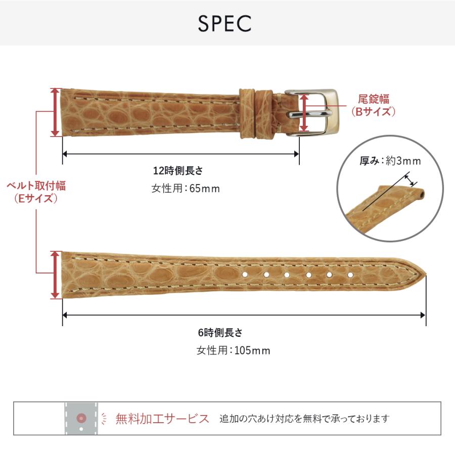 CASSIS 腕時計ベルト バンド アリゲーター ワニ革 レディース