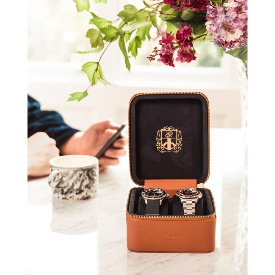 ラポート ロンドン(Rapport LONDON) Hyde Park Tan Two Watch Zip Caseの画像