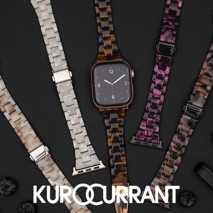 アップルウォッチ バンド apple watch スリムレジンベルト べっ甲 マーブル かわいい  40mm 41mm 42mm 44mm 45mm　46mm 49mm（Yahoo!・mano-a-mano 時計ベルト専門店）
