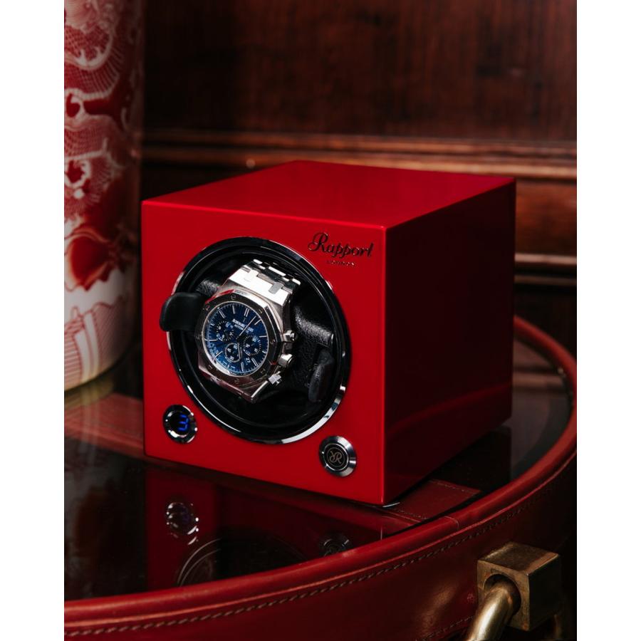 ラポート ロンドン(Rapport LONDON) Evolution Cube Watch Winder Crimson Redの画像