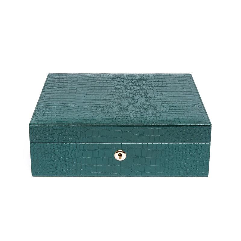 ラポート ロンドン(Rapport LONDON) Green Crocodile Effect Leather Watch Boxの画像