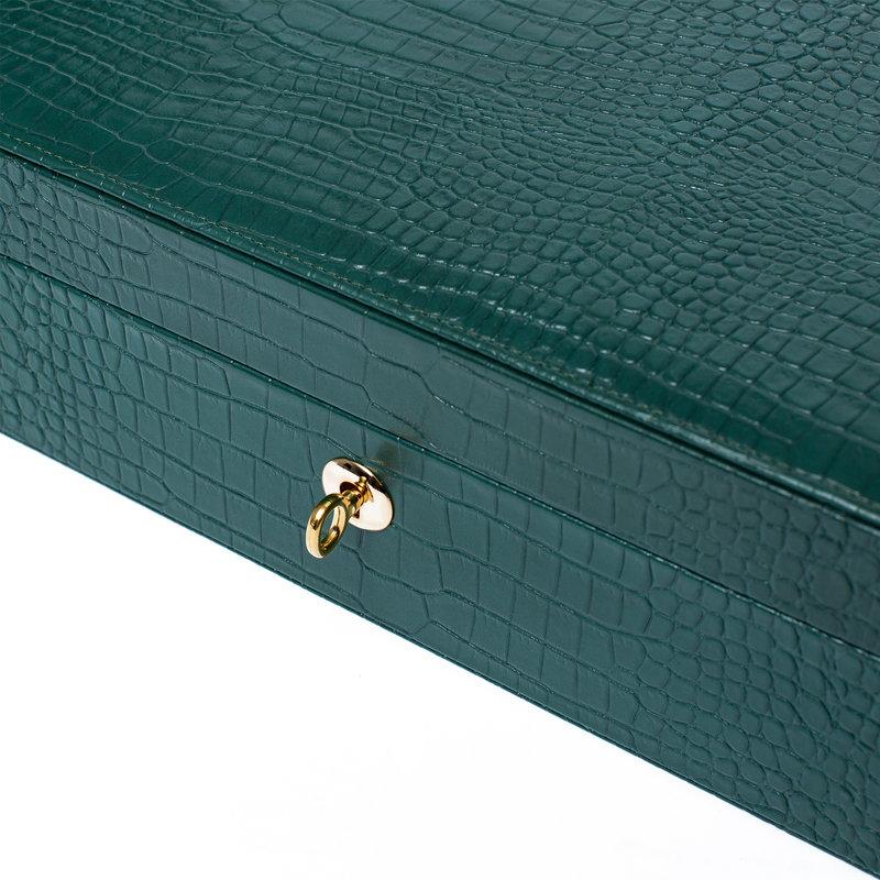 ラポート ロンドン(Rapport LONDON) Green Crocodile Effect Leather Watch Boxの画像
