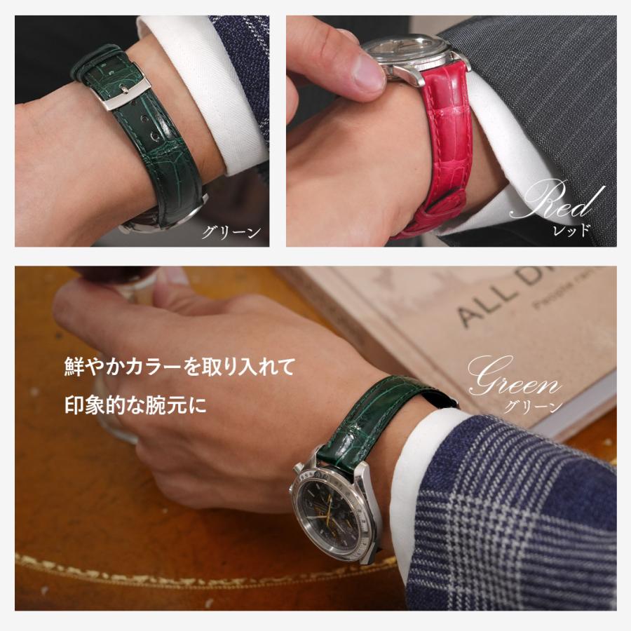 CASSIS 20ミリ グレー 時計バンド アドナラ カウチック CASSIS カシス ADONARA C アドナラ シー アリゲーター ワニ革