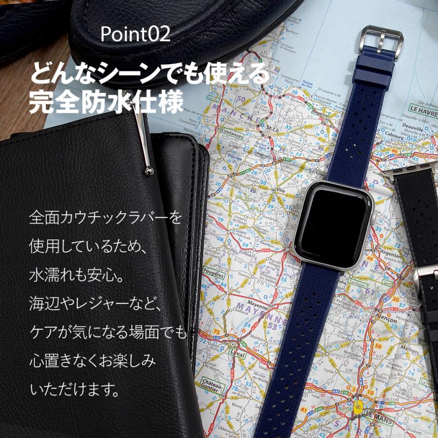 Apple Watch アップルウォッチ バンド メンズ ラバー 防水 ベルト 
