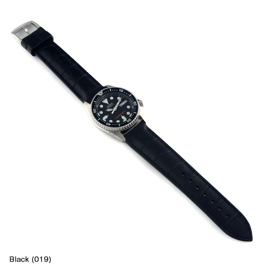 セイコーダイバー 用 完全防水 SEIKO Diver にぴったりの カシス CAOUTCHOUC CROCO メンズ ラバーベルト 防水 時計バンド 変え 人気 おすすめ 交換用ベルトの画像