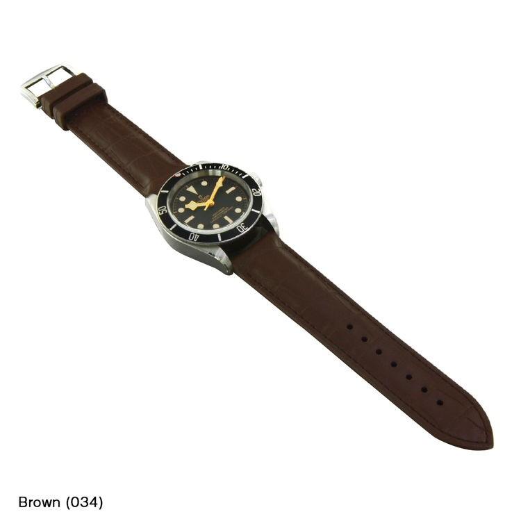 チュードル ヘリテージ ブラックベイ 用 完全防水 TUDOR Heritage Black Bay にぴったりの カシス CAOUTCHOUC CROCO 時計ベルト カウチックラバー ラバーベルト | CASSIS | 03