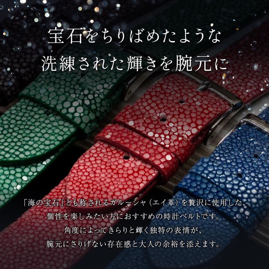 CASSIS（カシス） 腕時計ベルト バンド ガルーシャ エイ革 本革 裏面