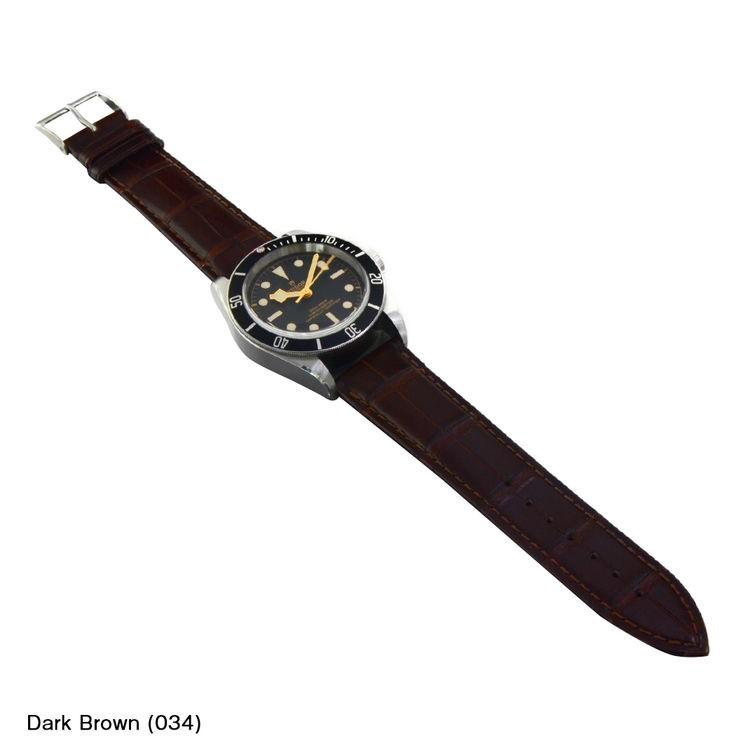 チュードル ヘリテージ ブラックベイ 用 裏面防水 TUDOR Heritage Black Bay にぴったりの カシス ADONARA C 時計ベルト アリゲーター ワニ革 時計バンド 交換｜mano-a-mano｜04