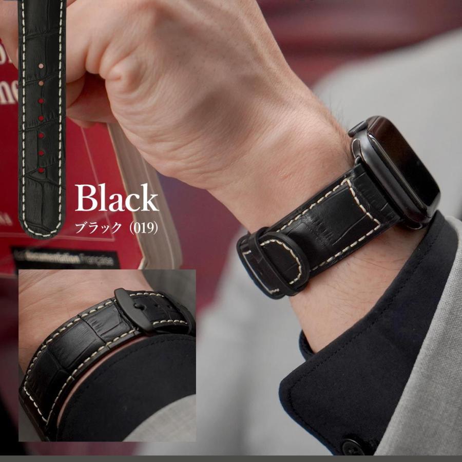 【新品】Apple Watch対応レザーベルト(カーフ型押し、シルバー) Apple Watch アップルウォッチ用 バンド apple watch シルバー925