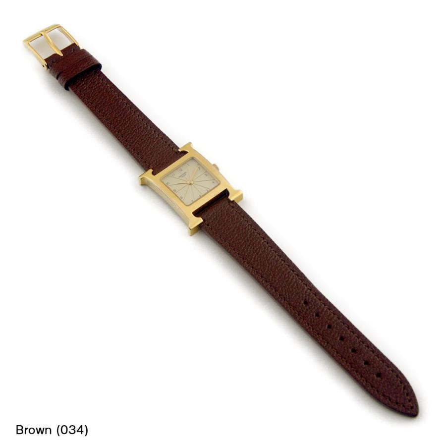 HERMES Hウォッチ　PM ブラウンゴールドベルト　替えベルト付き　美品 高い素材 HERMES Hウォッチ 美品 替えベルト付き ブラウン