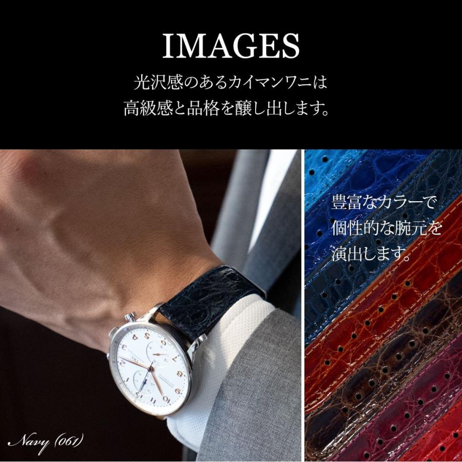 CASSIS（カシス） 時計ベルト カイマンクロコ (ワニ革) HEIDENHEIM
