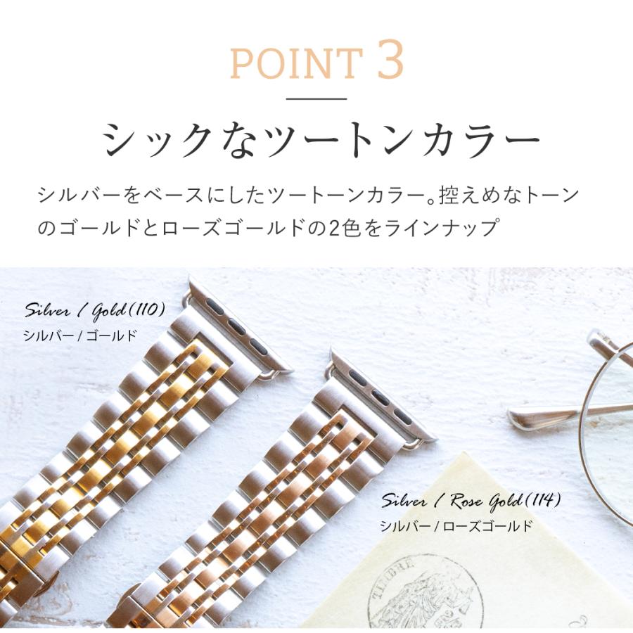 Apple Watch アップルウォッチ バンド ステンレス ベルト 両開き