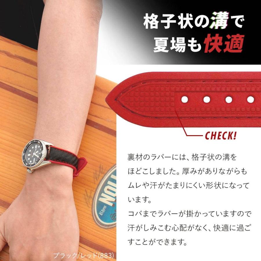 CASSIS（カシス） 腕時計ベルト バンド ラバー 裏面防水 20mm 22mm