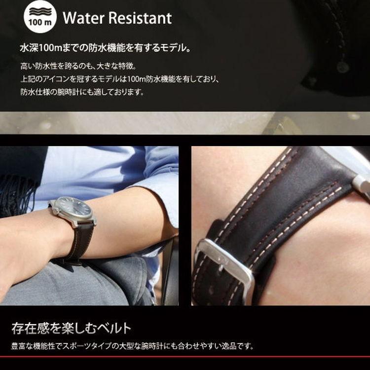 時計 ベルト 腕時計ベルト カーフ 牛革 水深100m防水 20mm 22mm 24mm