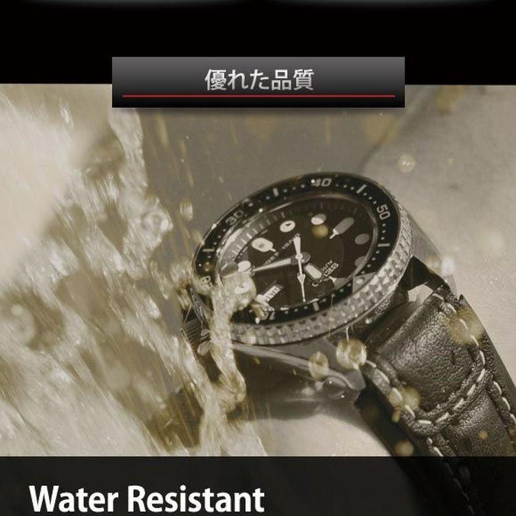 時計 ベルト 腕時計ベルト ラバーコーティングレザー 生活防水 18mm