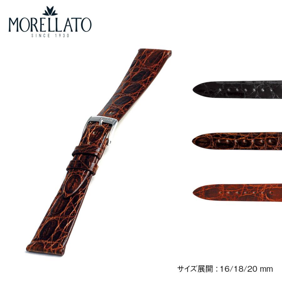 MORELLATO 時計ベルト カイマンワニ ワニ革 モレラート CLASSICO