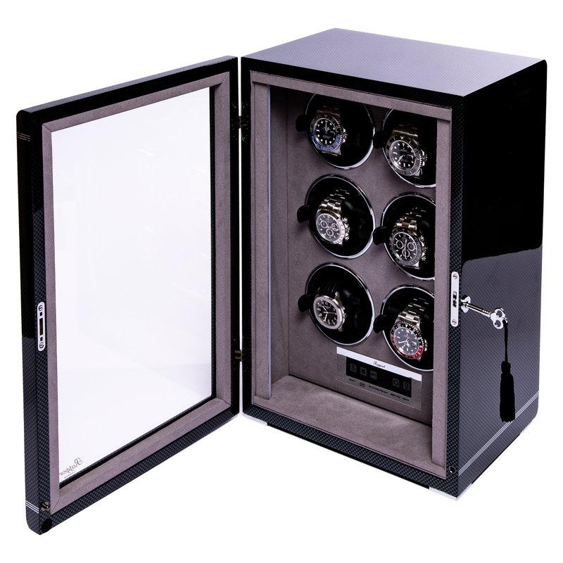 ラポート ロンドン(Rapport LONDON) Formula Six Watch Winder in Carbon Fibreの画像