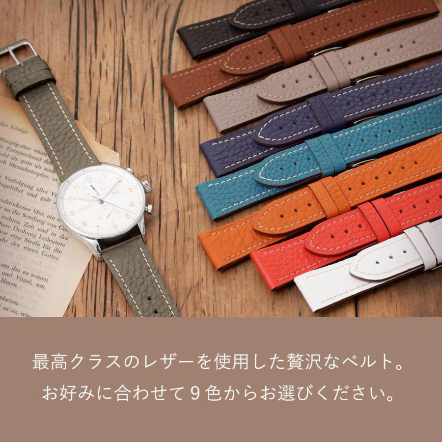 【未使用】Cassis 腕時計バンド ゴートレザー カシス 20mm グレー CASSIS 時計ベルト ゴートレザー(シェーヴル) カシス NIORT