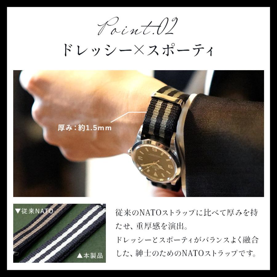 CASSIS（カシス） 腕時計ベルト バンド ナイロン TYPE NATO LX LUXURY