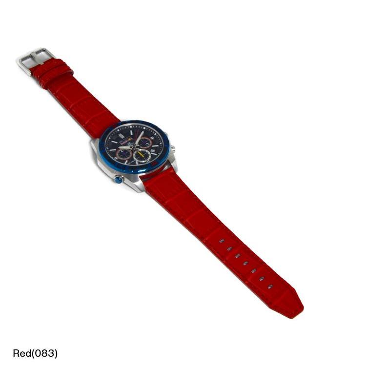 カシオ エディフィス 用 生活防水 CASIO EDIFICE にぴったりの モレラート SOCCER 時計ベルト 交換 革ベルト 時計バンド ラバー 腕時計用ベルト 革 | CASIO | 03