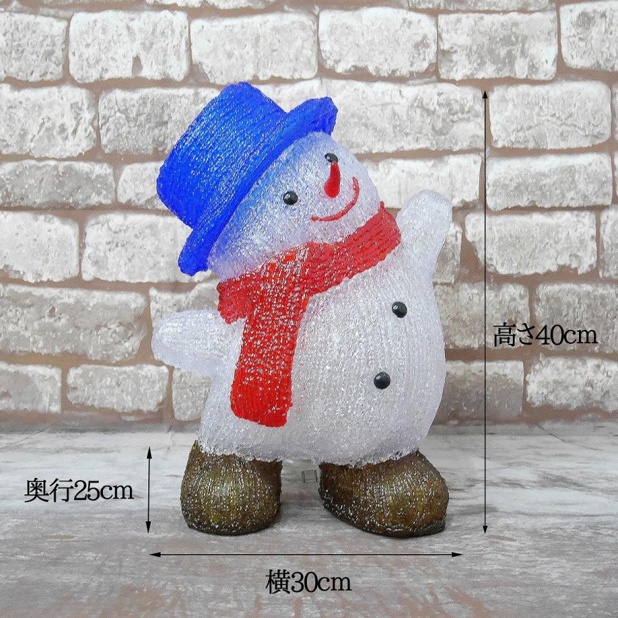 イルミネーション クリスマス USB LED クリスタル 雪だるま スノーマン