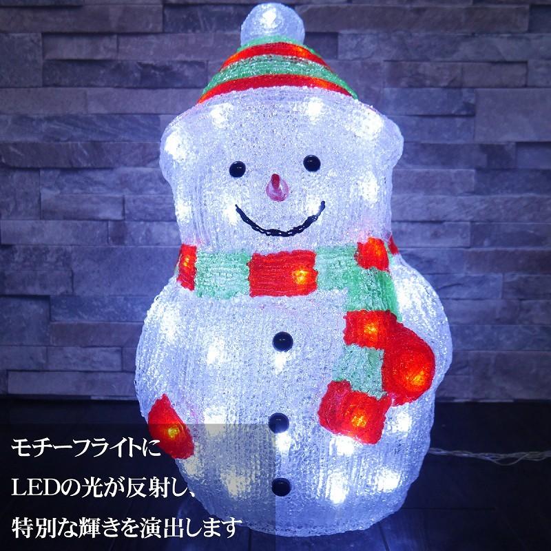 イルミネーション 可愛い雪だるま42cm クリスマス USB LED モチーフ