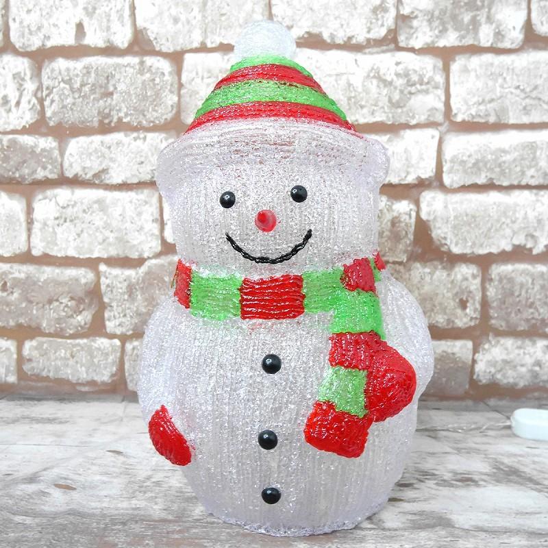 イルミネーション 可愛い雪だるま42cm クリスマス USB LED モチーフ