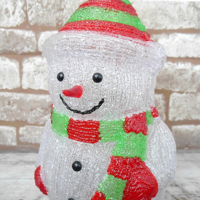 イルミネーション 可愛い雪だるま42cm クリスマス USB LED モチーフ