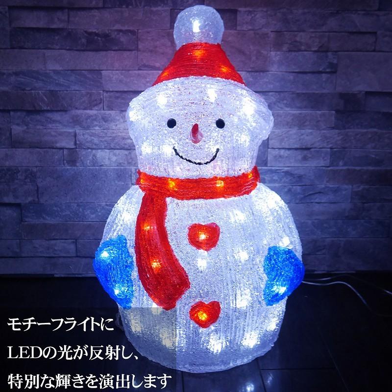 イルミネーション 可愛い雪だるま44cm USB LED クリスマス モチーフ