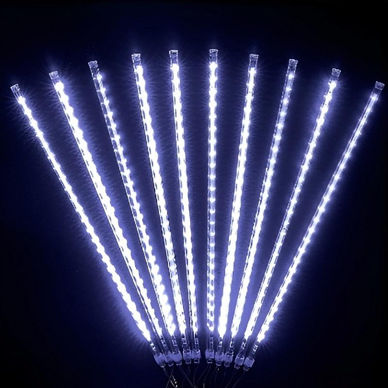 豪華 50cm流れるスノーフォールライト つらら USB LEDイルミネーション