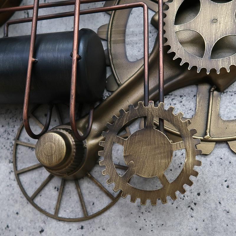 ウォールクロック 壁掛け時計 水道管 アンティーク インダストリアル