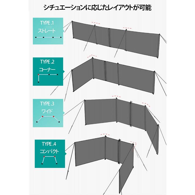 ウィンドスクリーン アウトドア 風よけ 防風 板 陣幕 折りたたみ