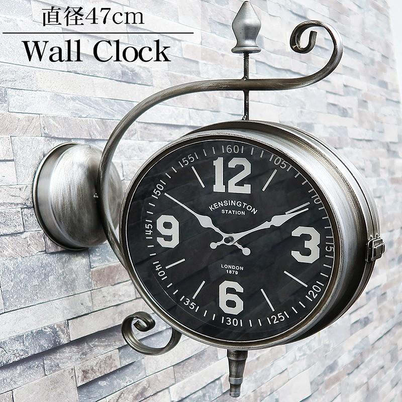 おしゃれな壁掛け時計 №.1 両面時計ウォールクロック アンティーク時計 ウォールクロック 壁掛け時計 おしゃれ 北欧 アンティーク ダブル