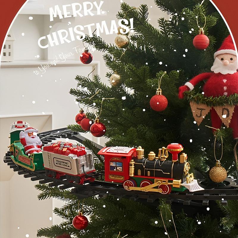 18予約】クリスマス 飾り トレイン 列車セット 動く 電気列車 ツリー