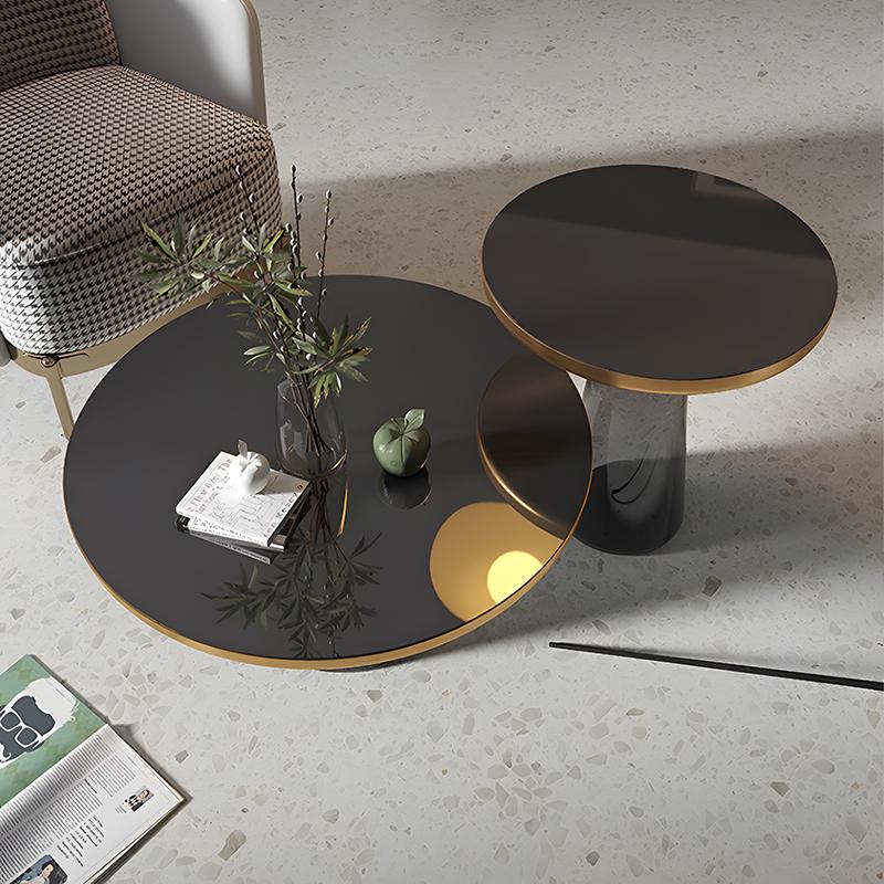 サイドテーブル 北欧 おしゃれ BELL SIDE TABLE ガラス テーブル ナイトテーブル パソコン 台 ソファ ベッド 北欧 高級 直径50cm 新生活応援 GT-01GO