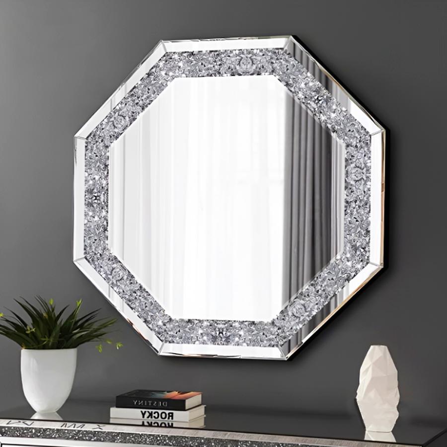 ウォールミラー おしゃれ 壁掛け鏡 クリスタルミラー 韓国 クリスタル