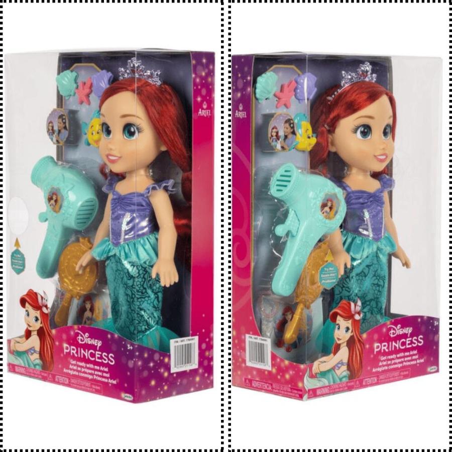 ディズニー プリンセス ヘアケアセット ドール ベル アリエル ラプンツェル エルサ ジャスミン ティアラ ドレス Disney Princess 誕生日 入学祝い Xmas ギフトの画像