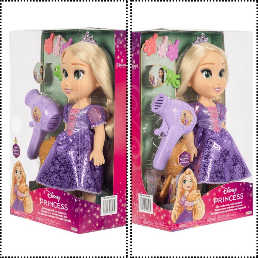 ディズニー プリンセス ヘアケアセット ドール ベル アリエル ラプンツェル エルサ ジャスミン ティアラ ドレス Disney Princess 誕生日 入学祝い Xmas ギフトの画像