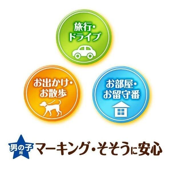 マナーウェア 犬用 おむつ 男の子用 SS サイズ ３８４枚 （４８枚ｘ8)モカストライプ・ライトブルージーンズ　ユニチャーム  マナーパンツ_3